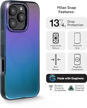 Amazon.com: ZAGG Milan Snap Case for iPhone 16 Pro - Color